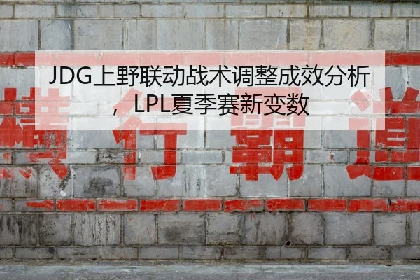 JDG上野联动战术调整成效分析，LPL夏季赛新变数